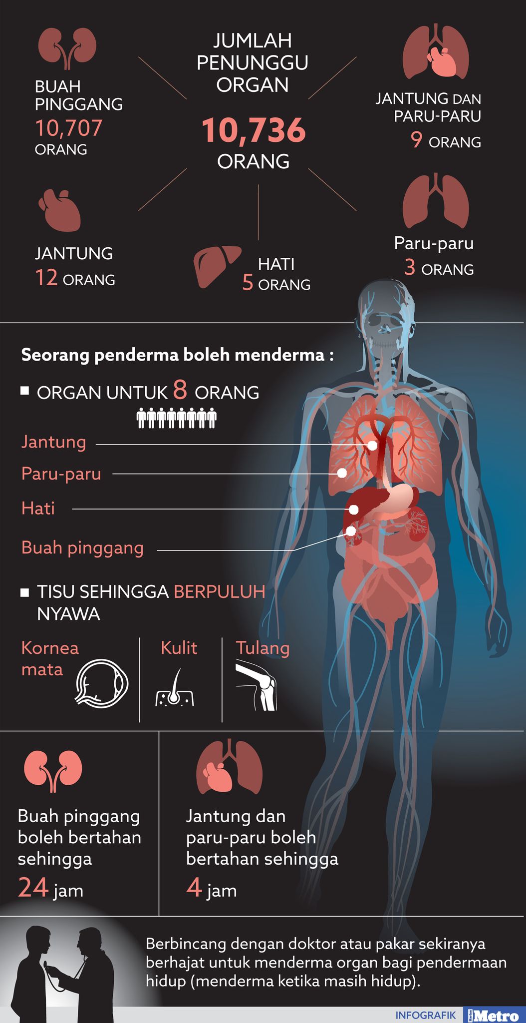 Jumlah Penuggu Organ